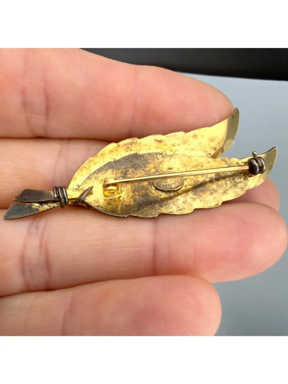 Vintage Sterling Silver by Jewel Art Double Feather Brooch 2.5